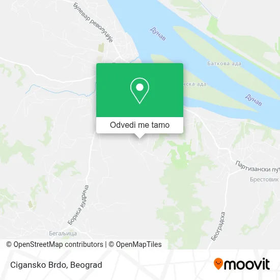 Cigansko Brdo mapa