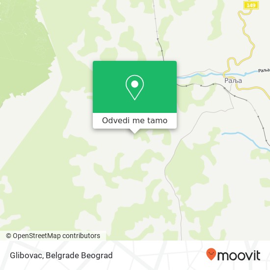 Glibovac mapa