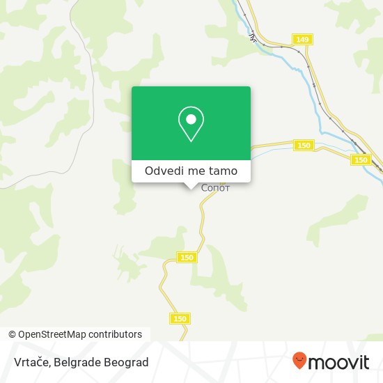 Vrtače mapa