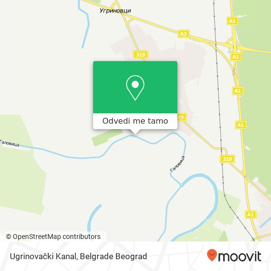 Ugrinovački Kanal mapa