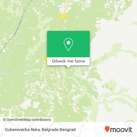 Guberevacka Reka mapa