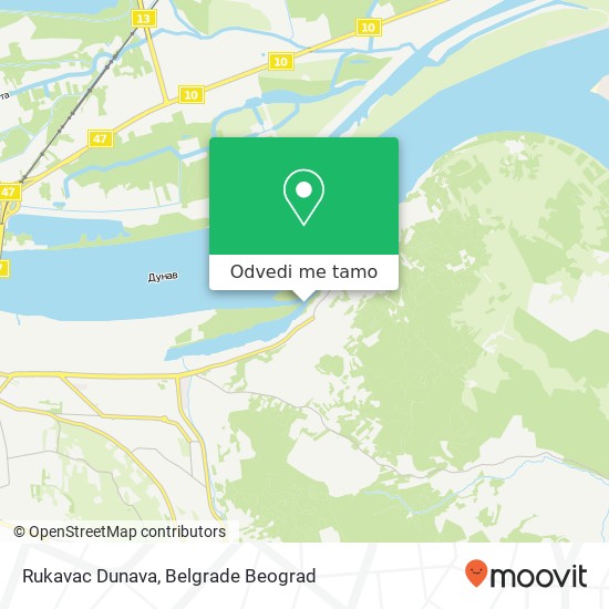 Rukavac Dunava mapa