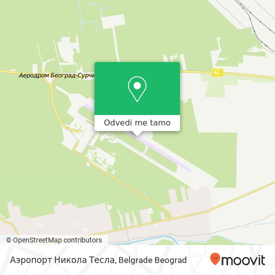 Аэропорт Никола Тесла mapa