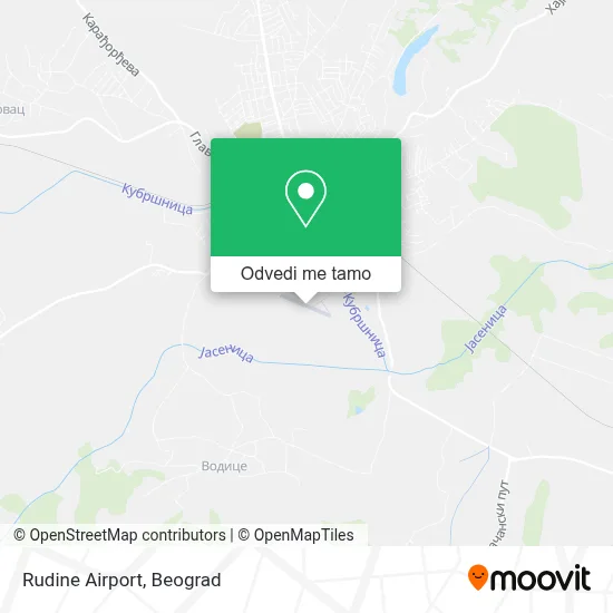 Rudine Airport mapa