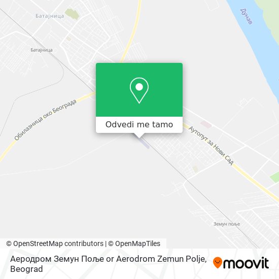 Аеродром Земун Поље or Aerodrom Zemun Polje mapa