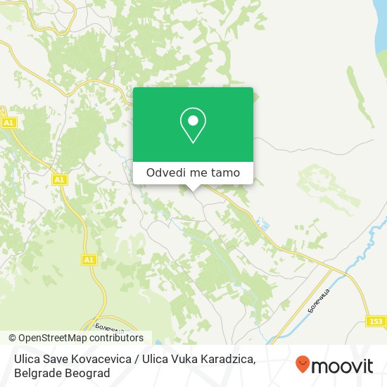 Ulica Save Kovacevica / Ulica Vuka Karadzica mapa