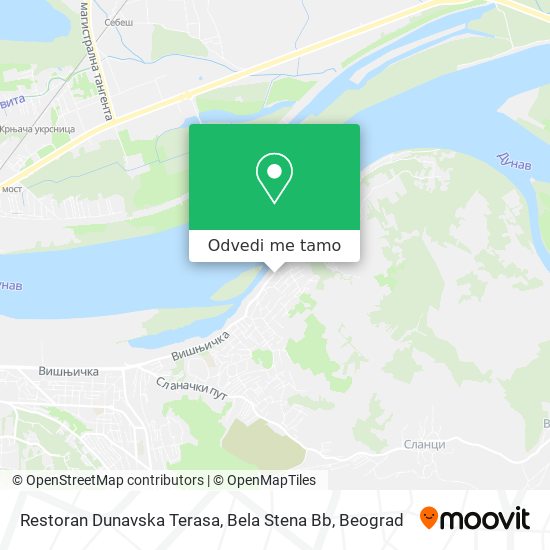 Restoran Dunavska Terasa, Bela Stena Bb mapa