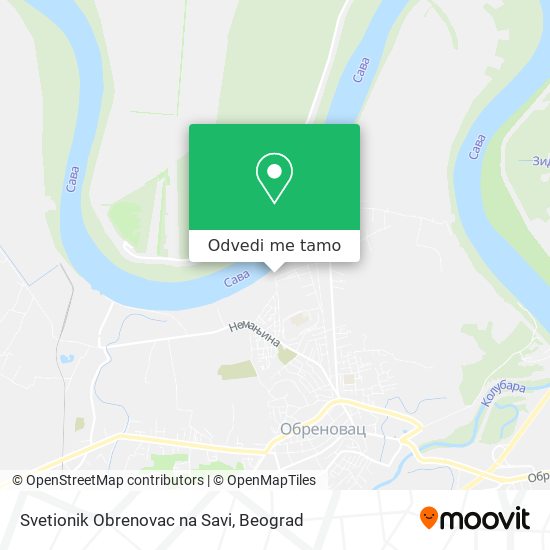 Svetionik Obrenovac na Savi mapa