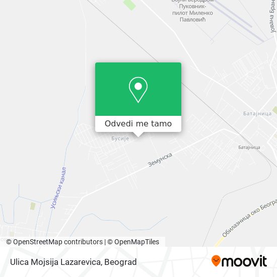 Ulica Mojsija Lazarevica mapa