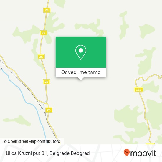 Ulica Kruzni put 31 mapa