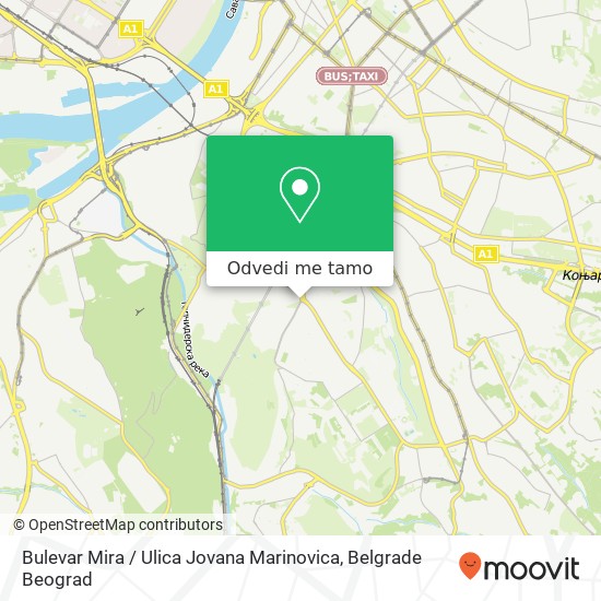Bulevar Mira / Ulica Jovana Marinovica mapa