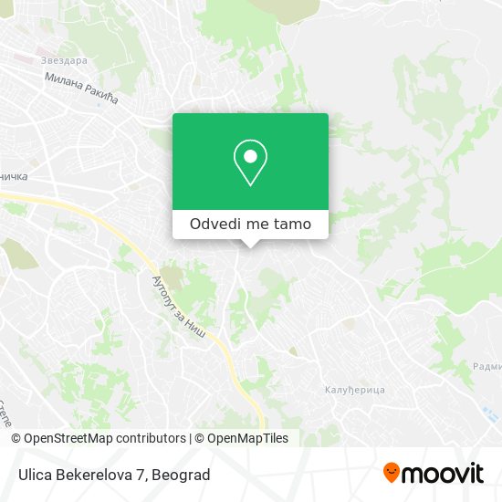 Ulica Bekerelova 7 mapa