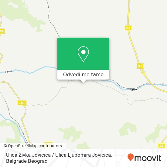 Ulica Zivka Jovicica / Ulica Ljubomira Jovicica mapa