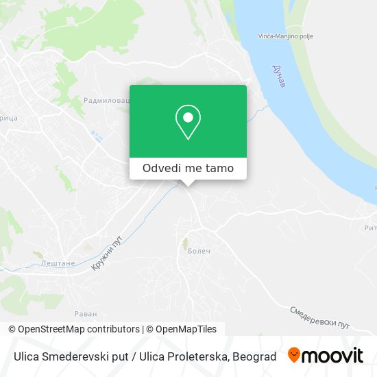 Ulica Smederevski put / Ulica Proleterska mapa