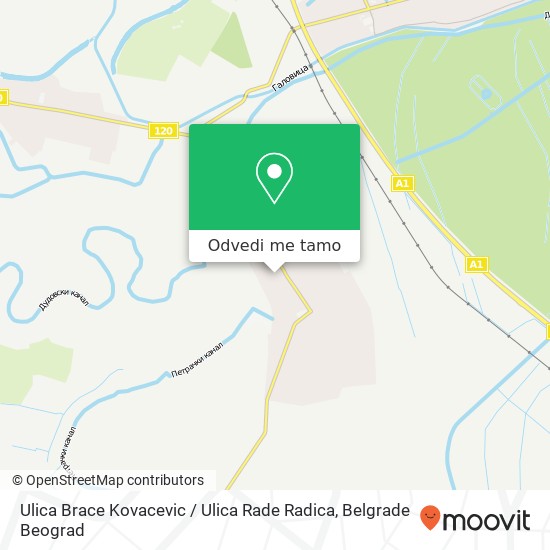 Ulica Brace Kovacevic / Ulica Rade Radica mapa