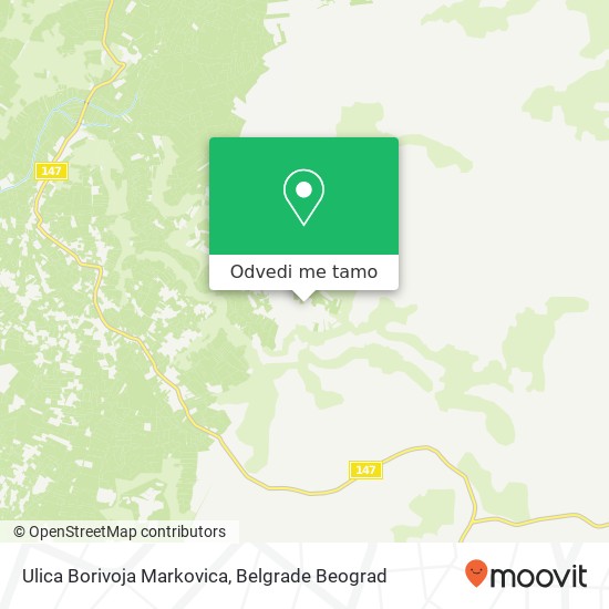 Ulica Borivoja Markovica mapa