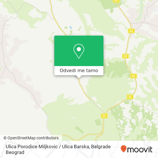 Ulica Porodice Miljkovic / Ulica Barska mapa