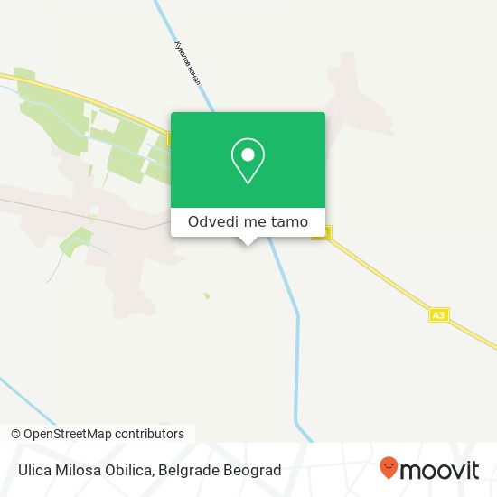 Ulica Milosa Obilica mapa