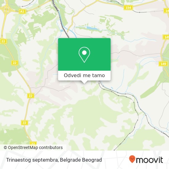 Trinaestog septembra mapa