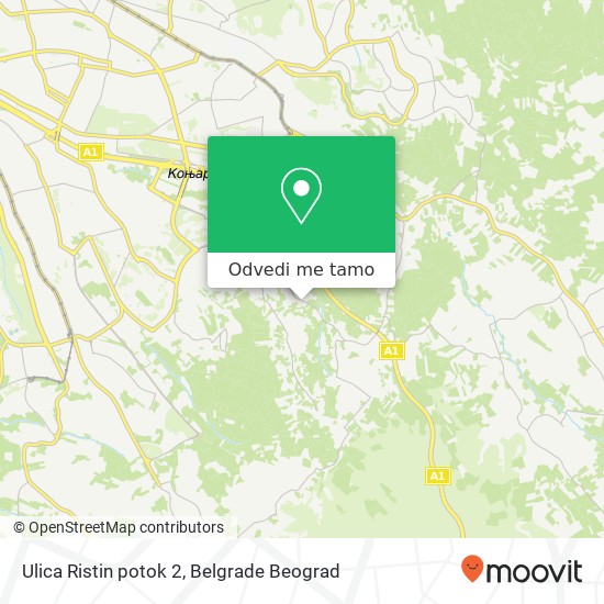 Ulica Ristin potok 2 mapa