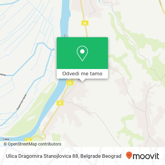 Ulica Dragomira Stanojlovica 88 mapa