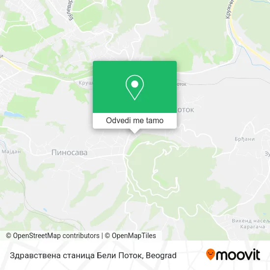 Здравствена станица Бели Поток mapa