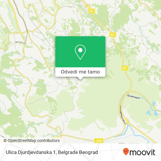 Ulica Djurdjevdanska 1 mapa