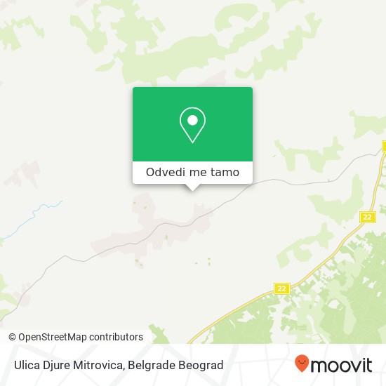 Ulica Djure Mitrovica mapa