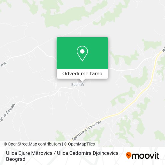 Ulica Djure Mitrovica / Ulica Cedomira Djoincevica mapa