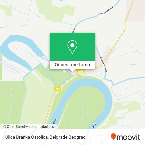 Ulica Branka Ostojica mapa