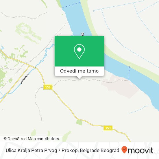 Ulica Kralja Petra Prvog / Prokop mapa