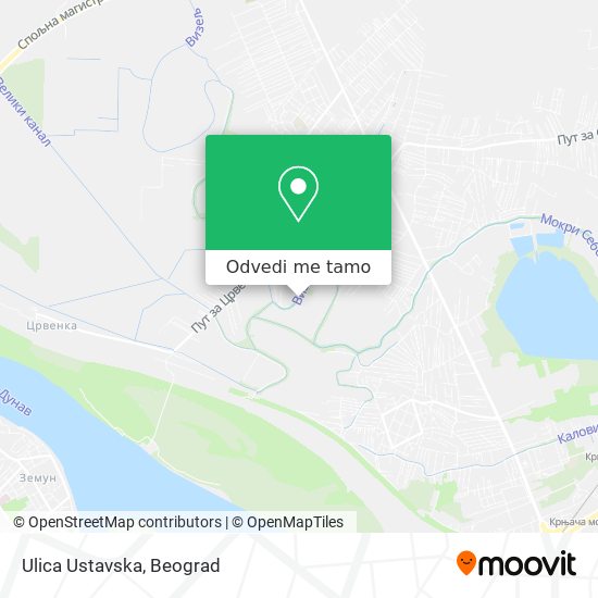 Ulica Ustavska mapa