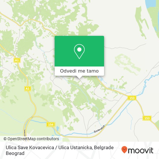 Ulica Save Kovacevica / Ulica Ustanicka mapa