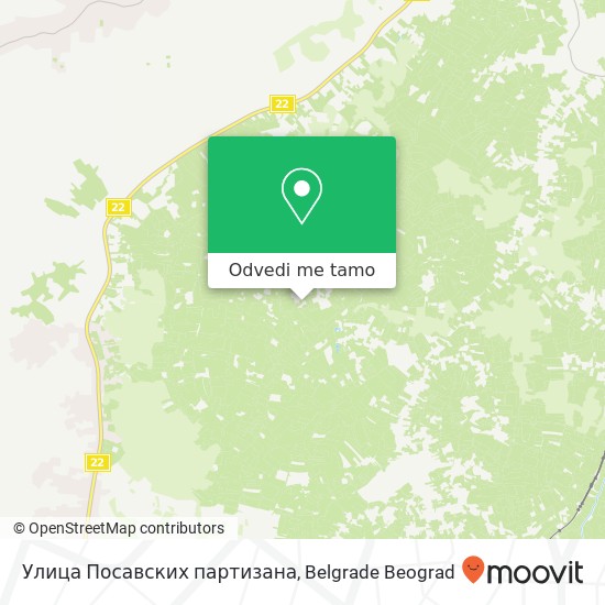 Улица Посавских партизана mapa