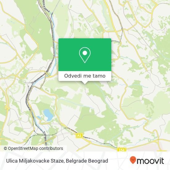 Ulica Miljakovacke Staze mapa