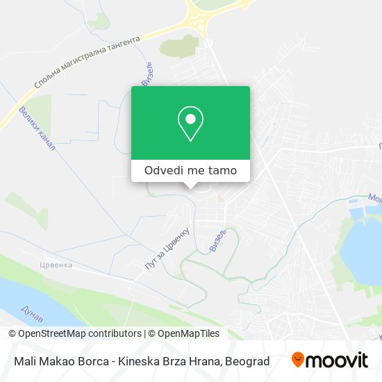 Mali Makao Borca - Kineska Brza Hrana mapa