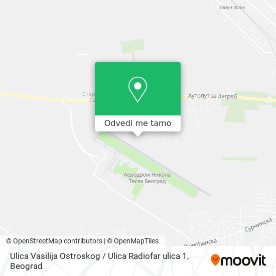 Ulica Vasilija Ostroskog / Ulica Radiofar ulica 1 mapa