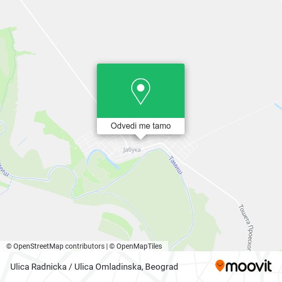 Ulica Radnicka / Ulica Omladinska mapa