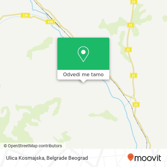 Ulica Kosmajska mapa