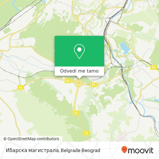 Ибарска магистрала mapa