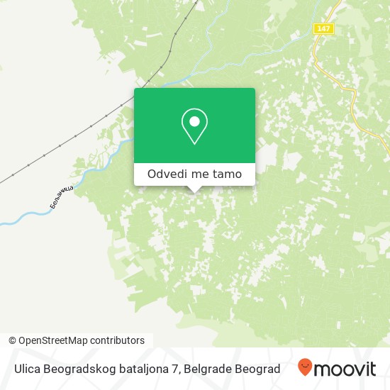 Ulica Beogradskog bataljona 7 mapa