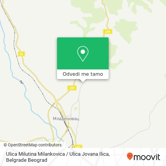 Ulica Milutina Milankovica / Ulica Jovana Ilica mapa