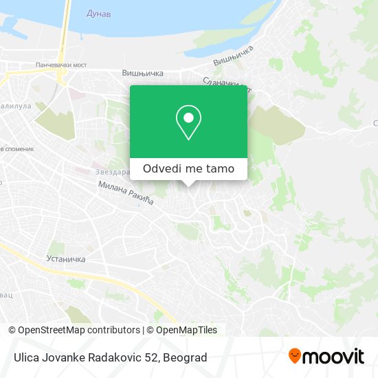 Ulica Jovanke Radakovic 52 mapa