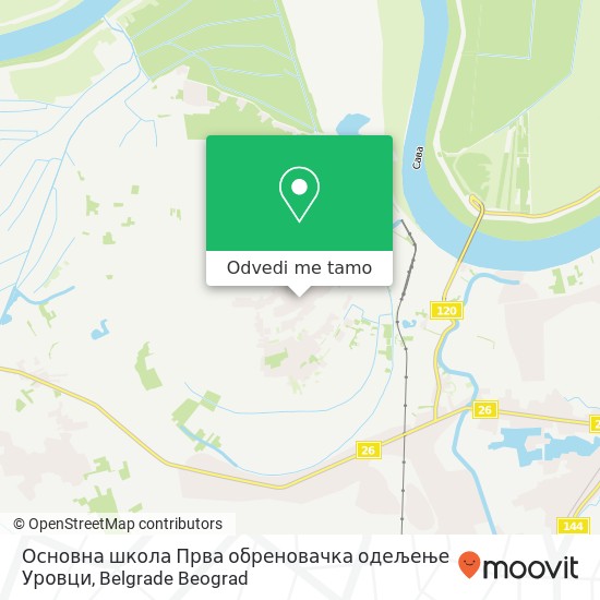 Основна школа Прва обреновачка одељење Уровци mapa