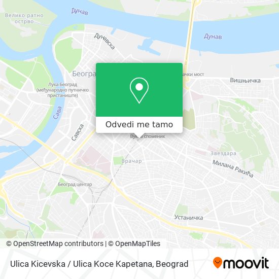 Ulica Kicevska / Ulica Koce Kapetana mapa