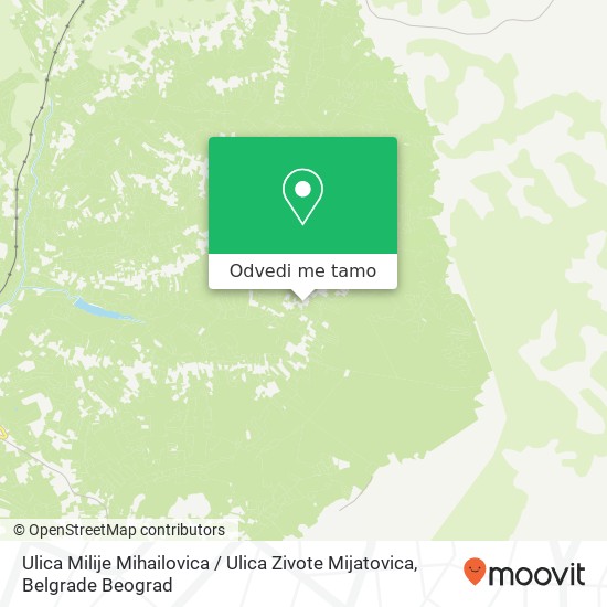 Ulica Milije Mihailovica / Ulica Zivote Mijatovica mapa