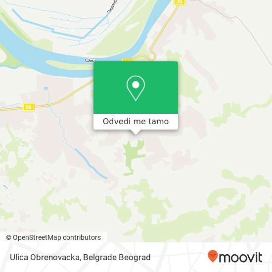 Ulica Obrenovacka mapa