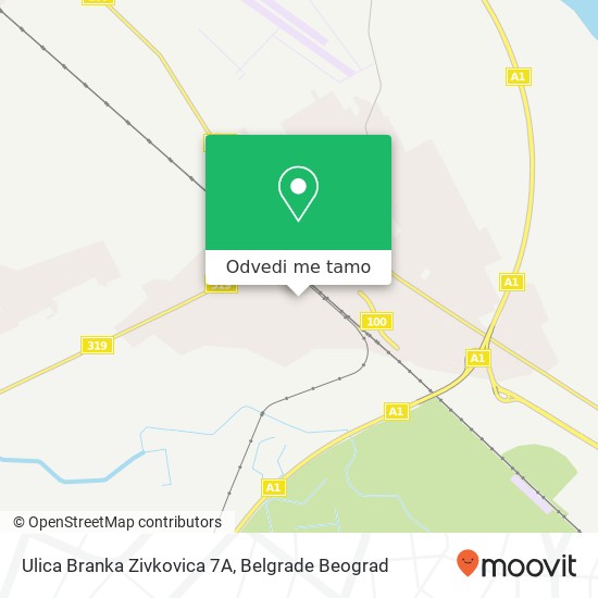 Ulica Branka Zivkovica 7A mapa