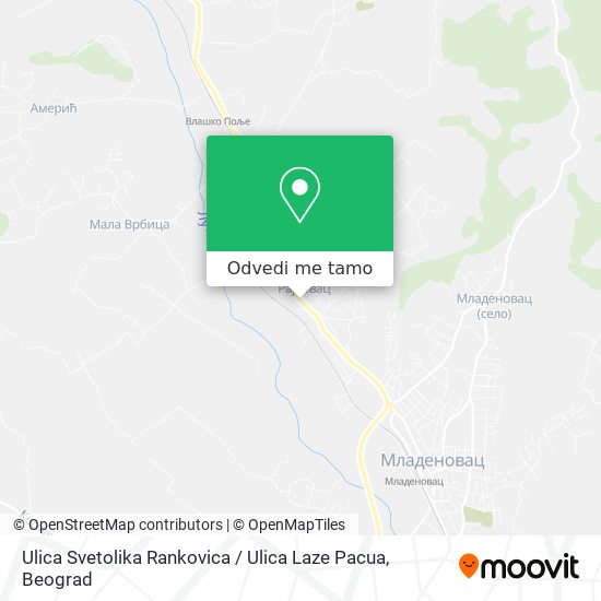 Ulica Svetolika Rankovica / Ulica Laze Pacua mapa