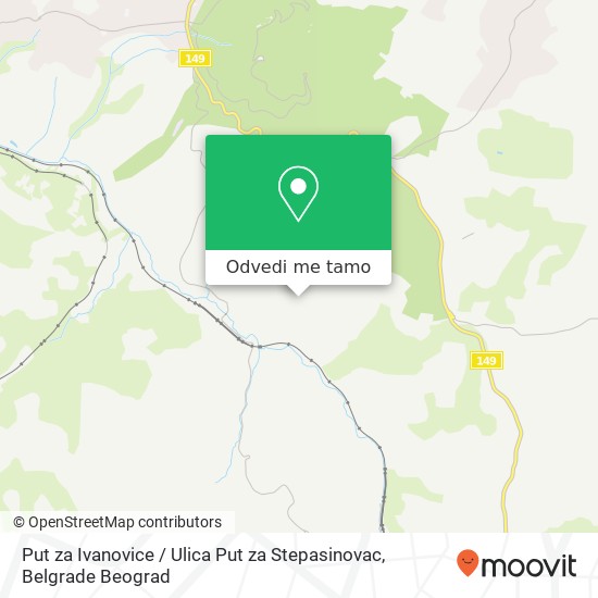 Put za Ivanovice / Ulica Put za Stepasinovac mapa